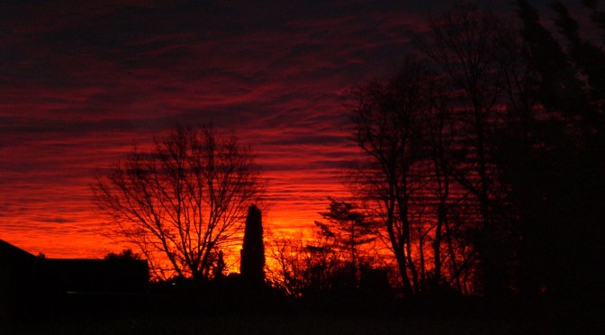 Was für ein Sonnenaufgang am Montag Morgen!